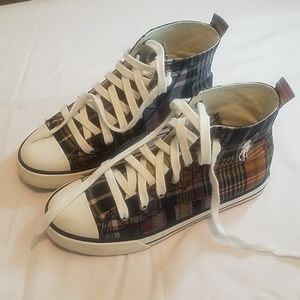 Plaid polo shoes